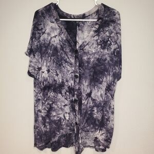 Tie Dye Button Down Top Size 14/16